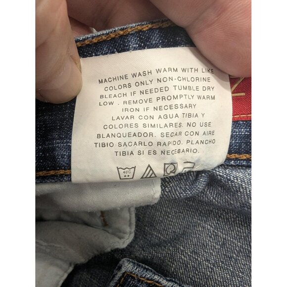 VINTAGE Zena Jeans Shorts Womens 14 Blue Denim Bermuda Cutoff Raw Hem 2000s - Picture 14 of 14